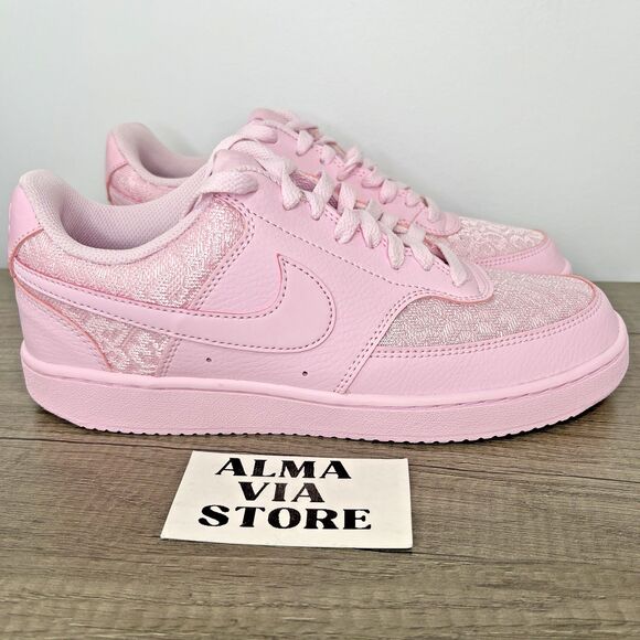 Nike Shoes - Nike Court Vision Low Pink Lace Foam HJ5846-600 Viral Women’s US Sz 9